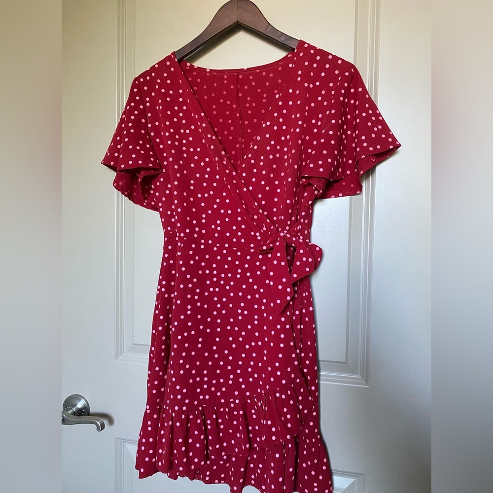 Perfect red wrap dress!